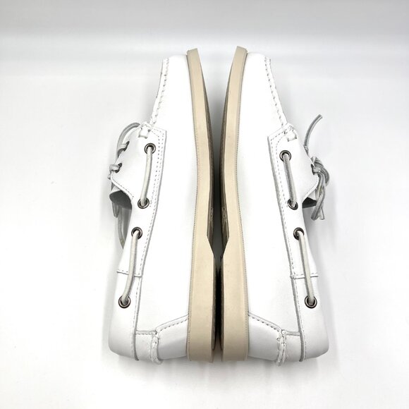 Sebago Docksides Portland Womens Size 10 White Leather Boat Shoes Loafers - Picture 8 of 12